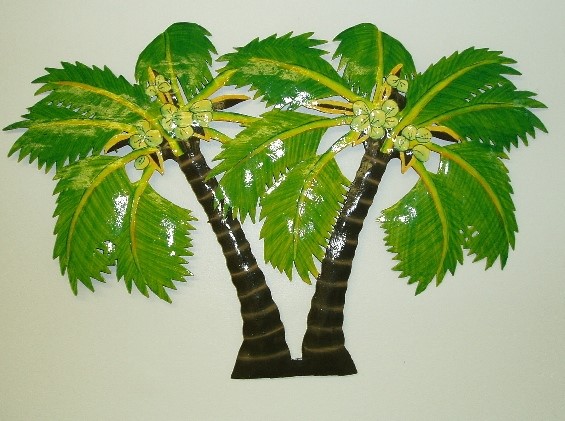 48" Metal Canary Palm Tree Wall Art